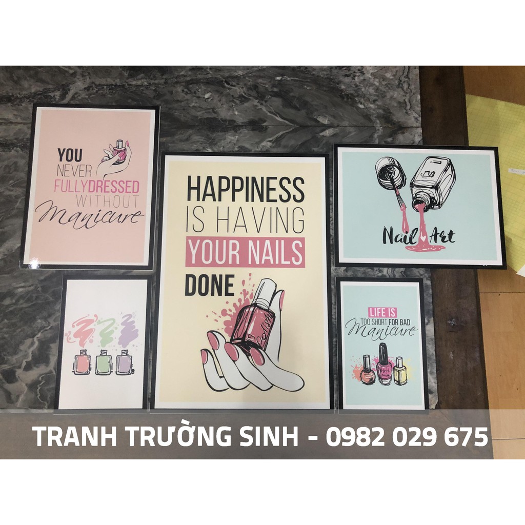 BỘ 5 TRANH TRANG TRÍ NAIL SIÊU ĐÁNG YÊU