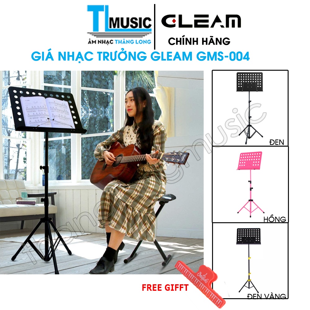 GIÁ NHẠC GLEAM CAOCẤP(giá để bản nhạc lỗ to)TẶNGKÈMKẸPBẢNNHẠC(KẸPSÁCH)