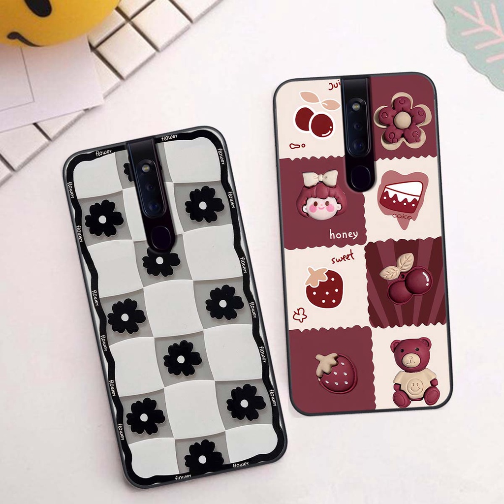 Ốp Oppo F11 / F11 Pro in hình trái tim, caro kẹo ngọt đầy cá tính siêu đẹp siêu chất