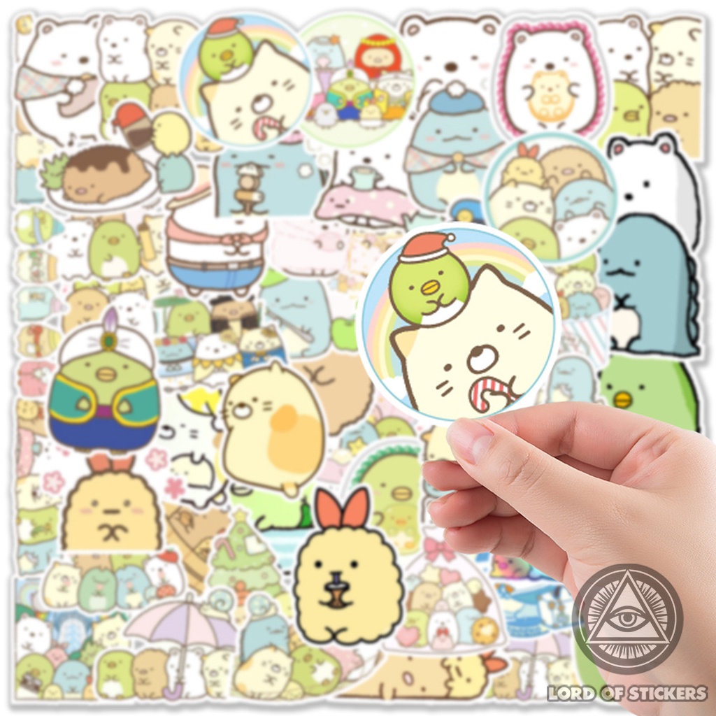 Set 50 Nhãn Dán Sticker Cute Phong Cách Hoạt Hình Dễ Thương Chống Thấm Nước Trang Trí Mũ Bảo Hiểm, Ván Trượt, Laptop, Sổ