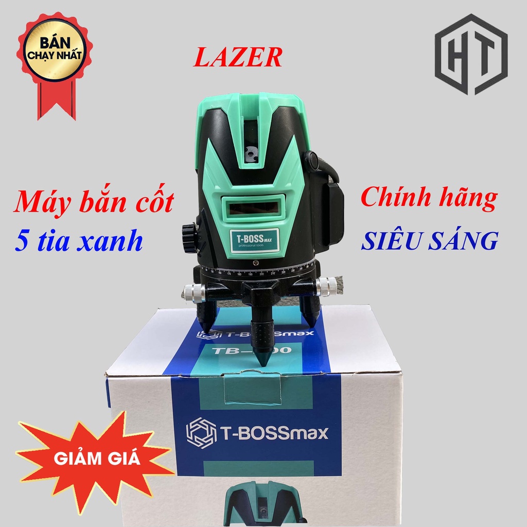 Máy cân bằng laze 5 tia xanh Tboss Loại siêu sáng - Máy cân mực chính hãng Tboss