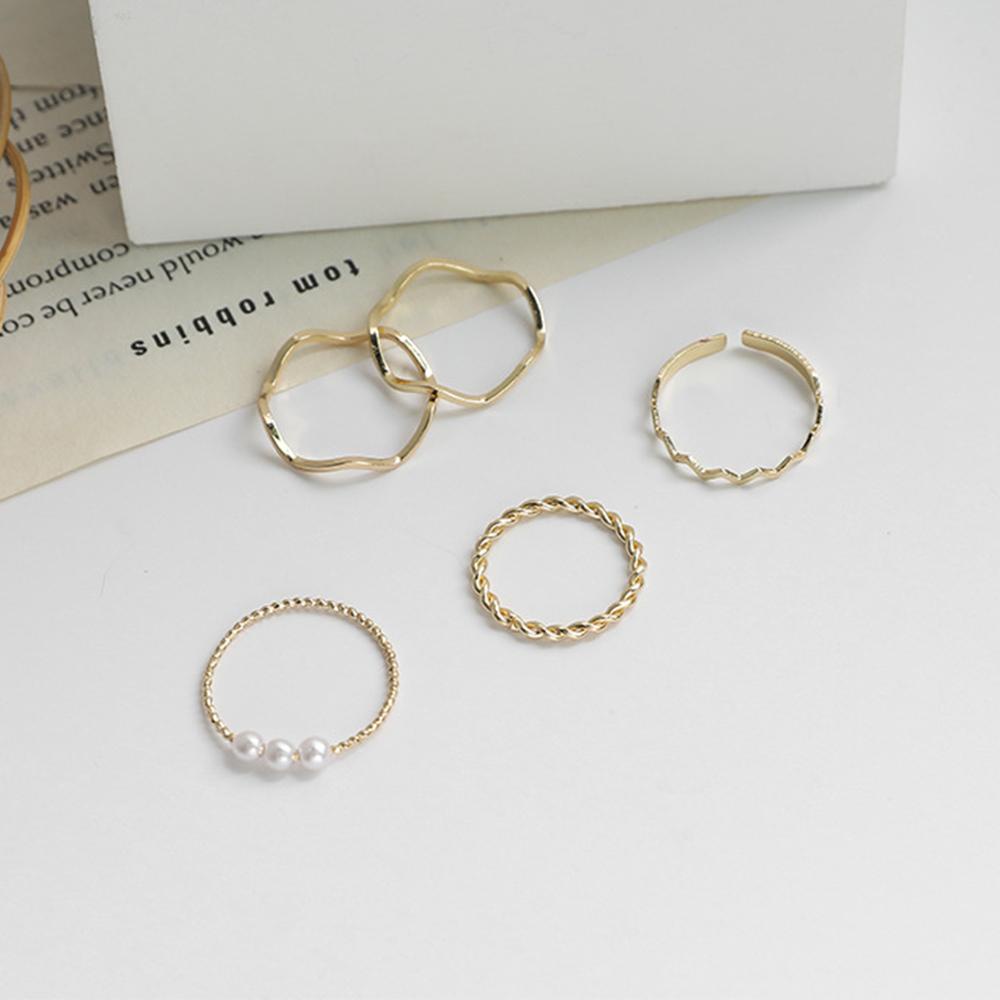 Bộ Nhẫn MXGOODS|Bông Tai Thiết Kế Hình Học Đơn Giản Cá Tính Cho Nữ