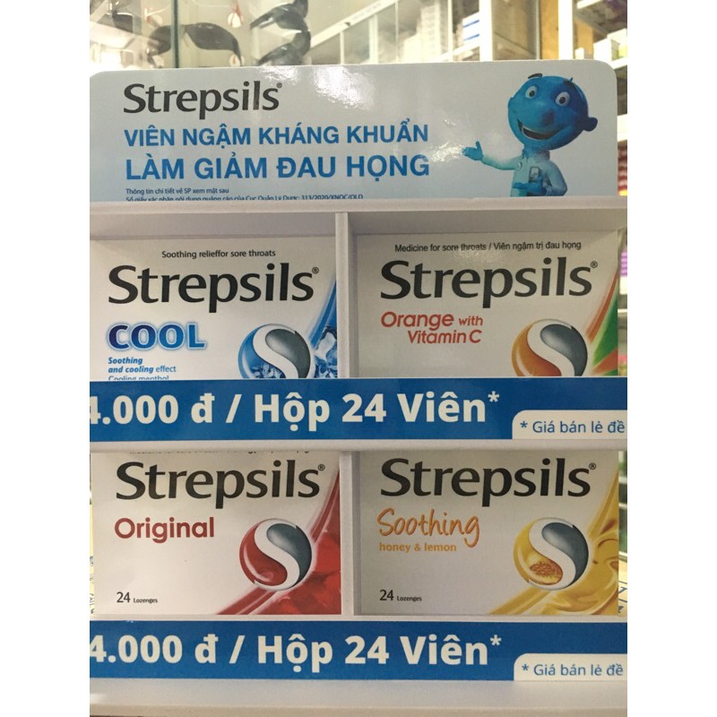 Kẹo ngậm Strepsils đủ màu