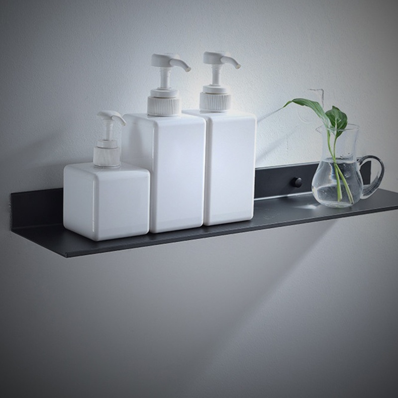 Giá Đỡ Dầu Gội Gắn Tường Bằng Hợp Kim Nhôm Màu Đen Tiện Dụng Cho Phòng Tắm / Nhà Bếp