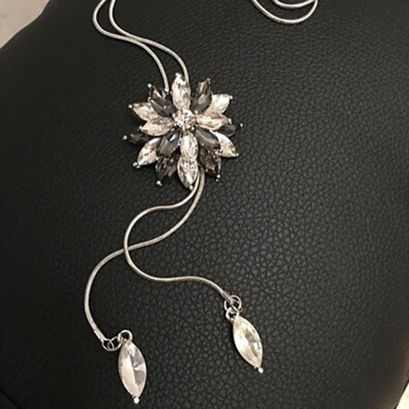 Dây Chuyền Hợp Kim Hình Hoa Tuyết Đính Đá Xinh Xắn