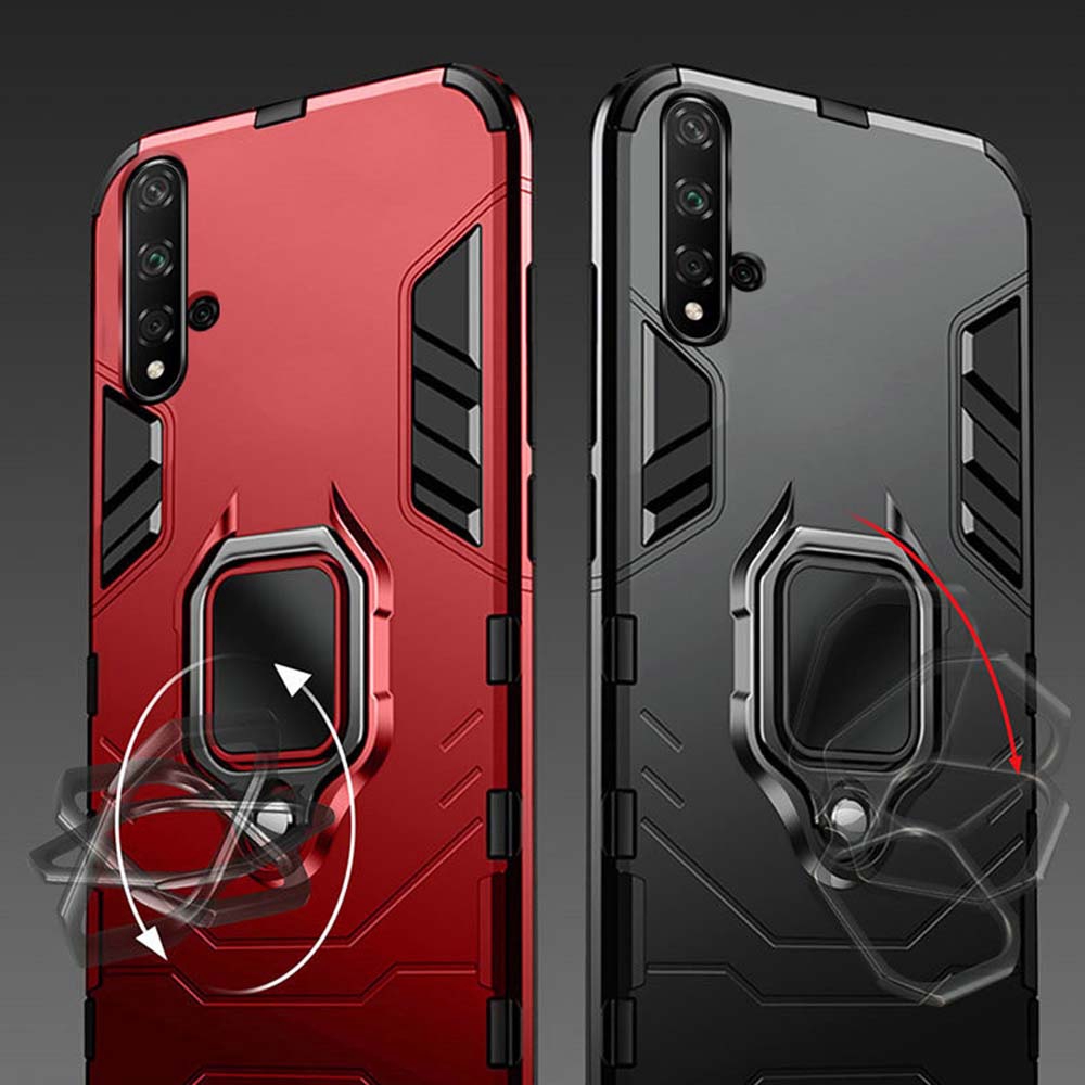 Ốp điện thoại 2 lớp TPU+PC chống sốc tích hợp giá nhẫn cho Huawei Nova 8 7 Pro 8 7 SE 7i 6SE 5T 5 5Pro 4 4e 3i 3 3e