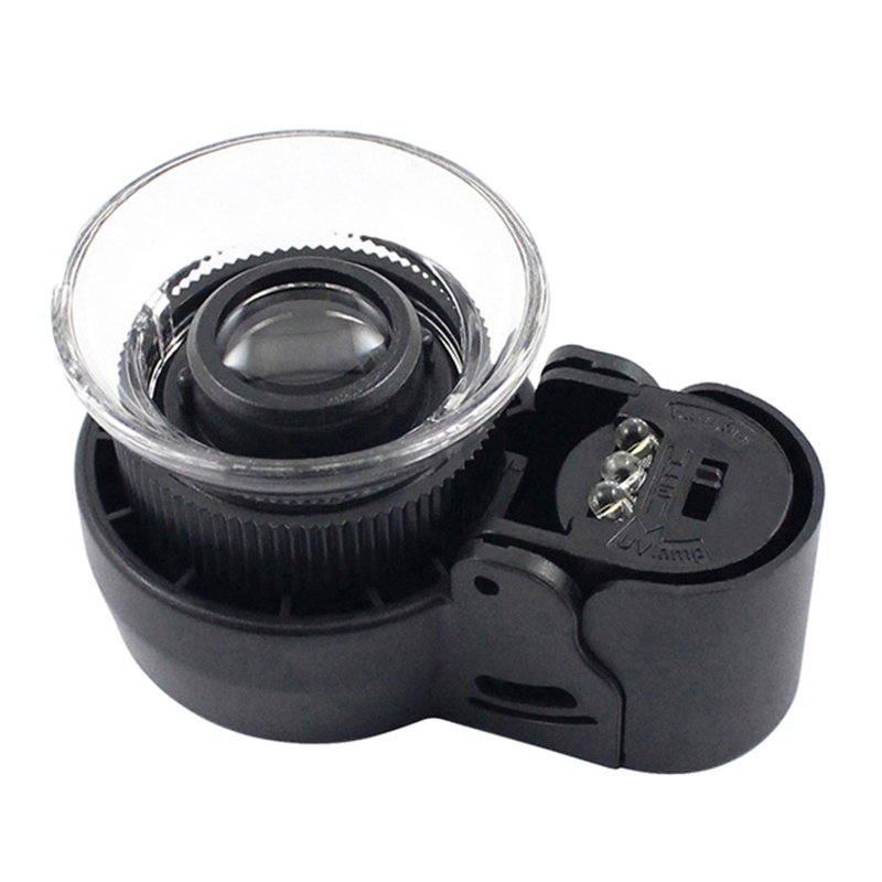 Kính Lúp Mini Bỏ Túi - Phóng Đại 45 Lần Có Đèn UV Cho Khoa Học