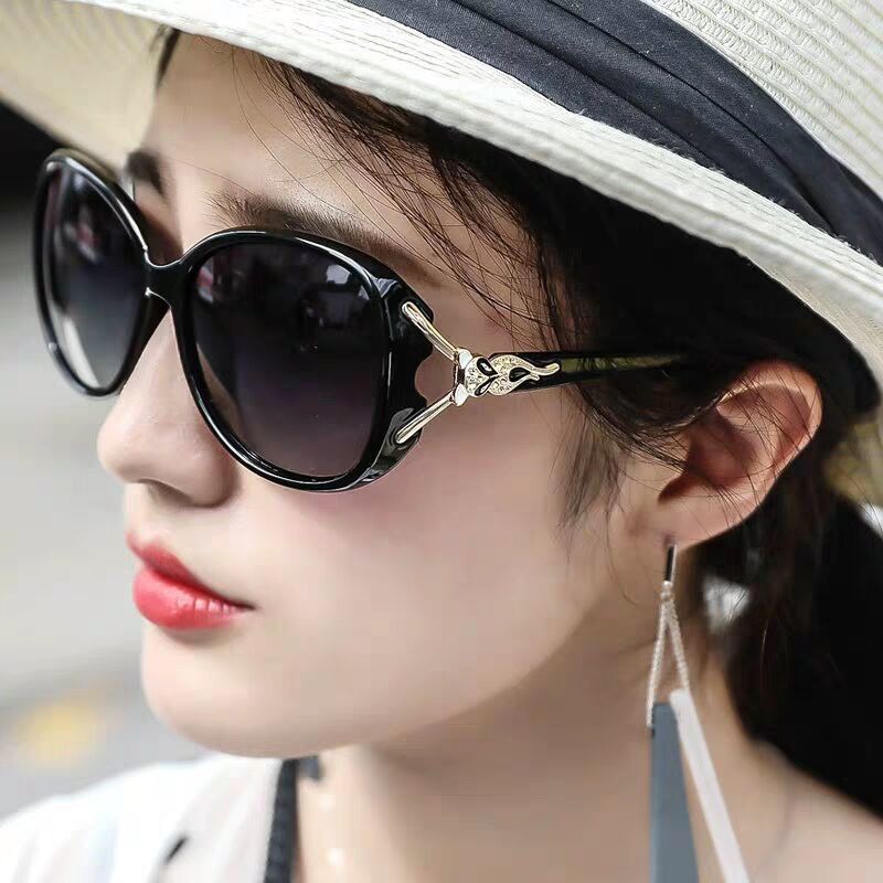 ❈Kính râm nữ đầu cáo chống tia cực tím đổi màu phong cách Hàn Quốc mắt phân mặt tròn thời trang