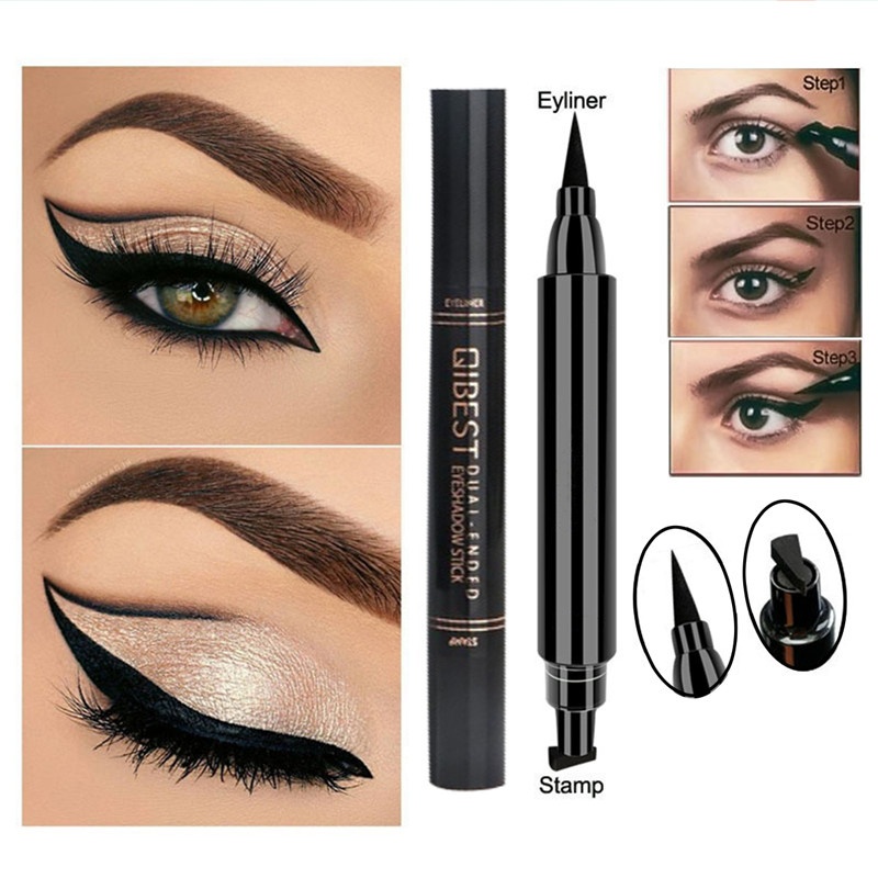 Bút Kẻ Mắt Thiết Kế 2 Trong 1 Không Thấm Nước Nhanh Khô