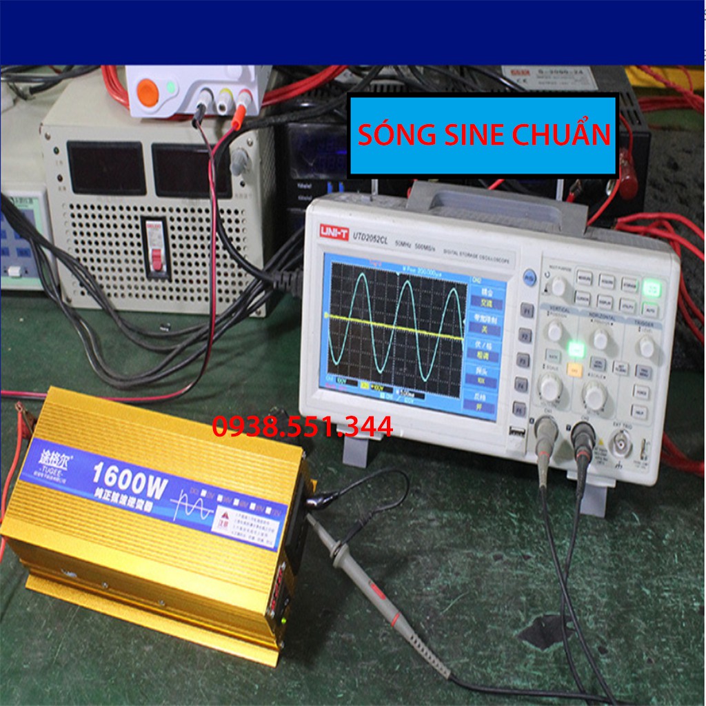 KÍCH ĐIỆN SINE CHUẨN 1600W - Đổi nguồn DC 12V lên 220V công suất 3000W sin chuẩn - HÀNG NỘI ĐỊA TRUNG QUỐC