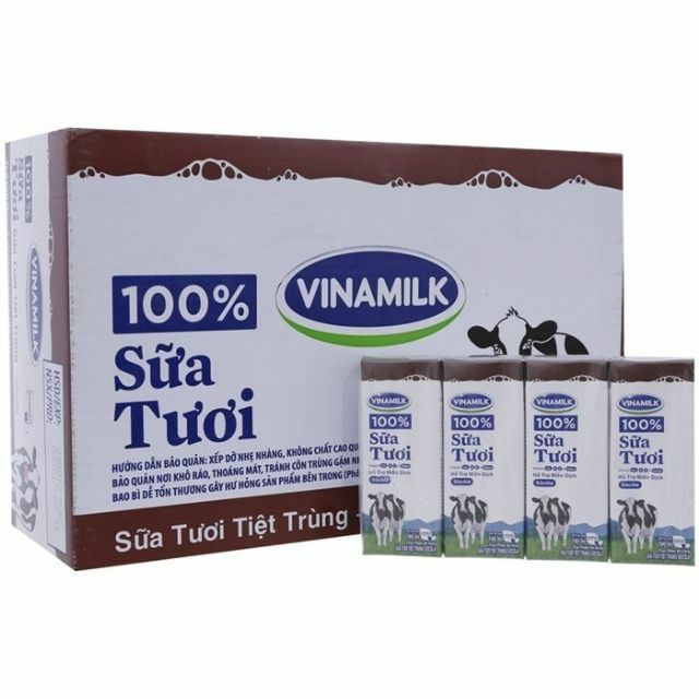 THÙNG 48HỘP SỮA TƯƠI VINAMILK 100% 180ML ĐỦ LOẠI