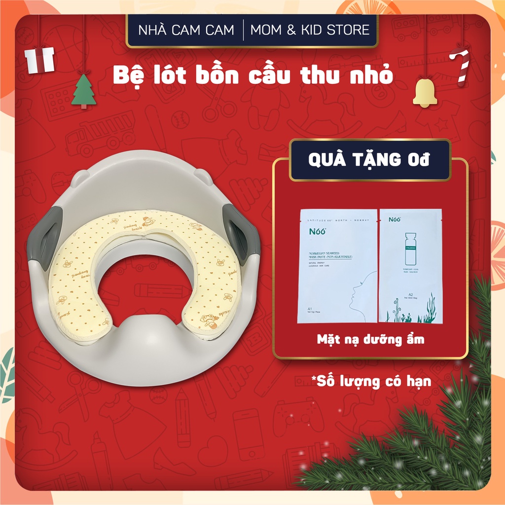 Bệ Lót Bồn Cầu Cho Bé, Bệ Thu Nhỏ Bồn Cầu Chất Liệu Cao Cấp Bo Tròn Các Góc Đảm Bảo An Toàn Cho Bé