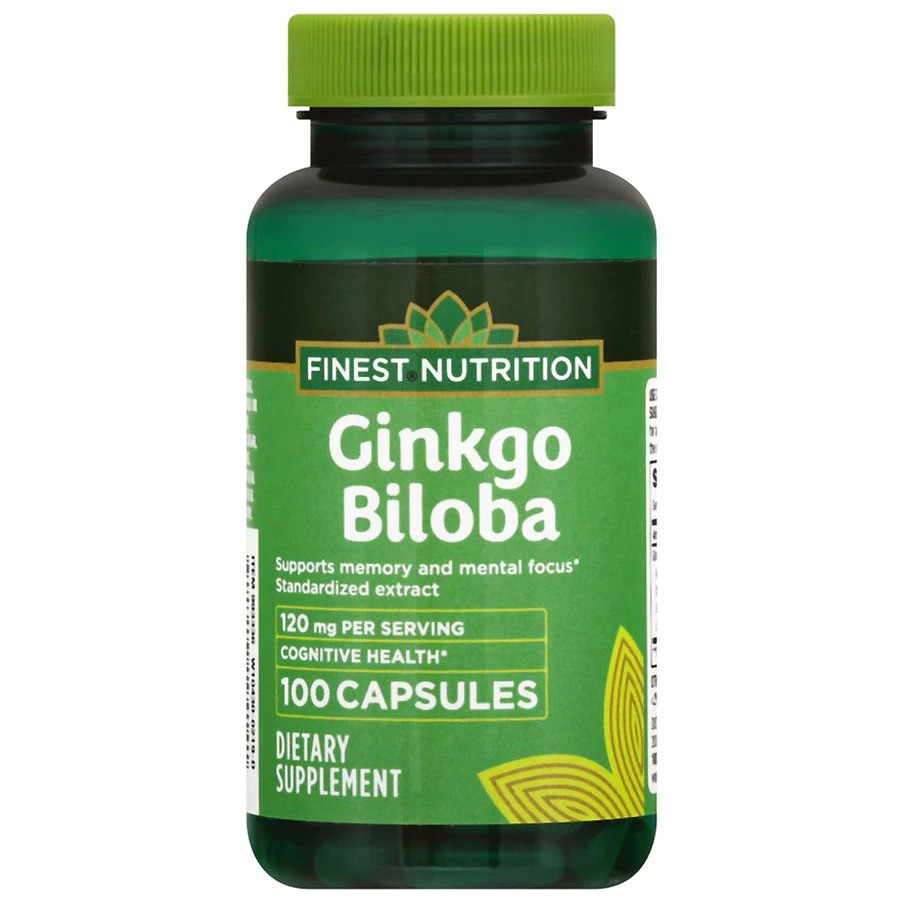 [DATE 7/2024] Finest Nutrition Ginkgo Biloba 120 mg Capsules 100 VIÊN