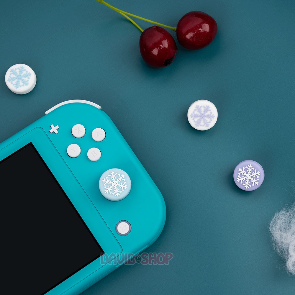 Núm bọc analog Snow Flower (hoa tuyết) cao cấp hãng Geekshare cho Joy-Con - Nintendo Switch / Lite