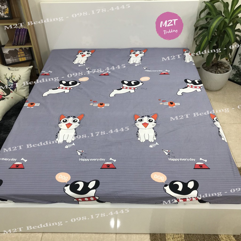 Ga chống thấm Cotton M2T bedding ga chống thấm thun Nano kháng khuẩn không nóng,bí