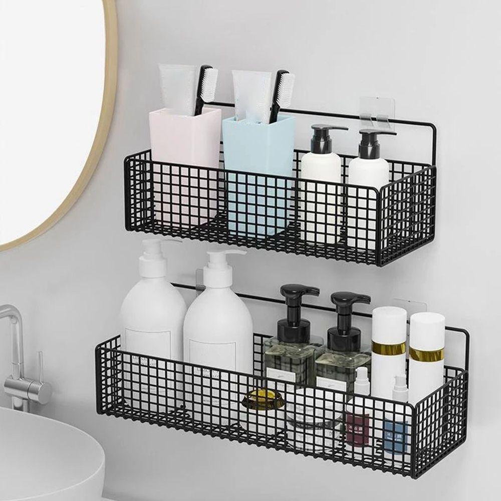 Kệ Sắt Treo Tường Đa Năng Tiết Kiệm Không Gian Không Để Lại Dấu Vết Cho Nhà Tắm