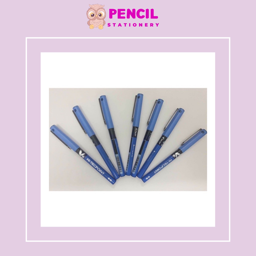 Bút Nước Mực Gel Hi-Tecpoint V5 Ngòi 0.5mm Màu Xanh, Bút Bi Ký Đẹp Êm Trơn Tru Cho Học Sinh Văn Phòng