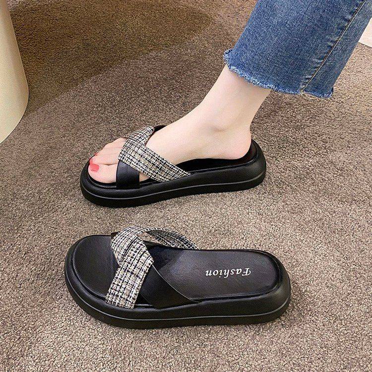 Dép bánh mì đế cao Dép đi biển Dép Đi Biển Thời Trang Mùa Hè Dành Cho Nữ