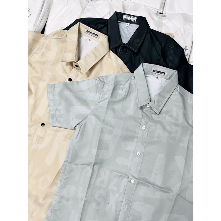 Hàng Hot Mẫu Mới ÁO Sơ MI Nam Tay Ngắn In CHìm  Thời Trang Lịch Lãm Sang Trọng HÌnh Thật Shop Tự CHụp Kèm Video Bao ĐỔi