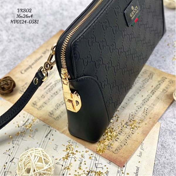 Clutch - Ví cầm tay nam nữ khóa số cao cấp Da bê  GC VKS02