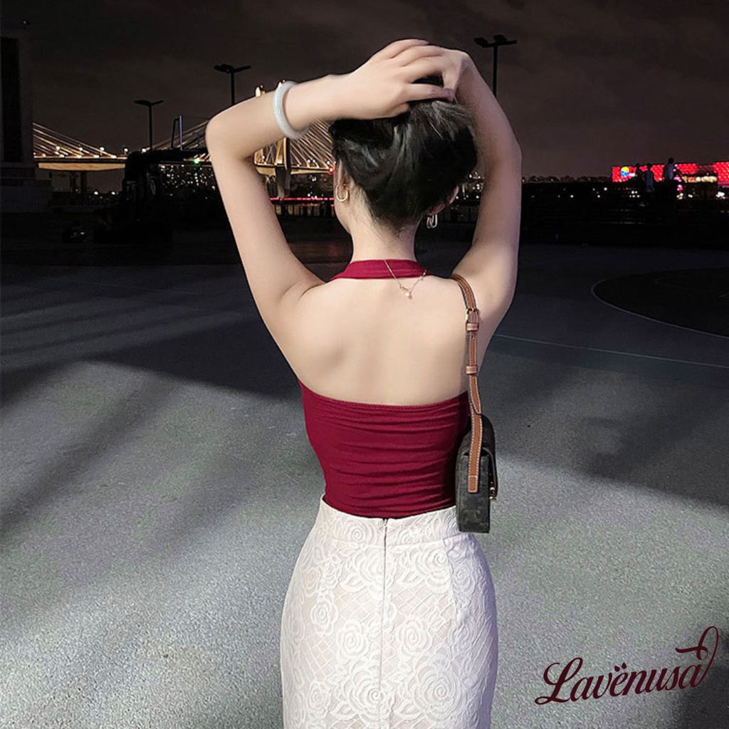 Áo yếm nữ nhún dáng ôm co giãn gợi cảm quyến rũ freesize LAVENUSA AL60