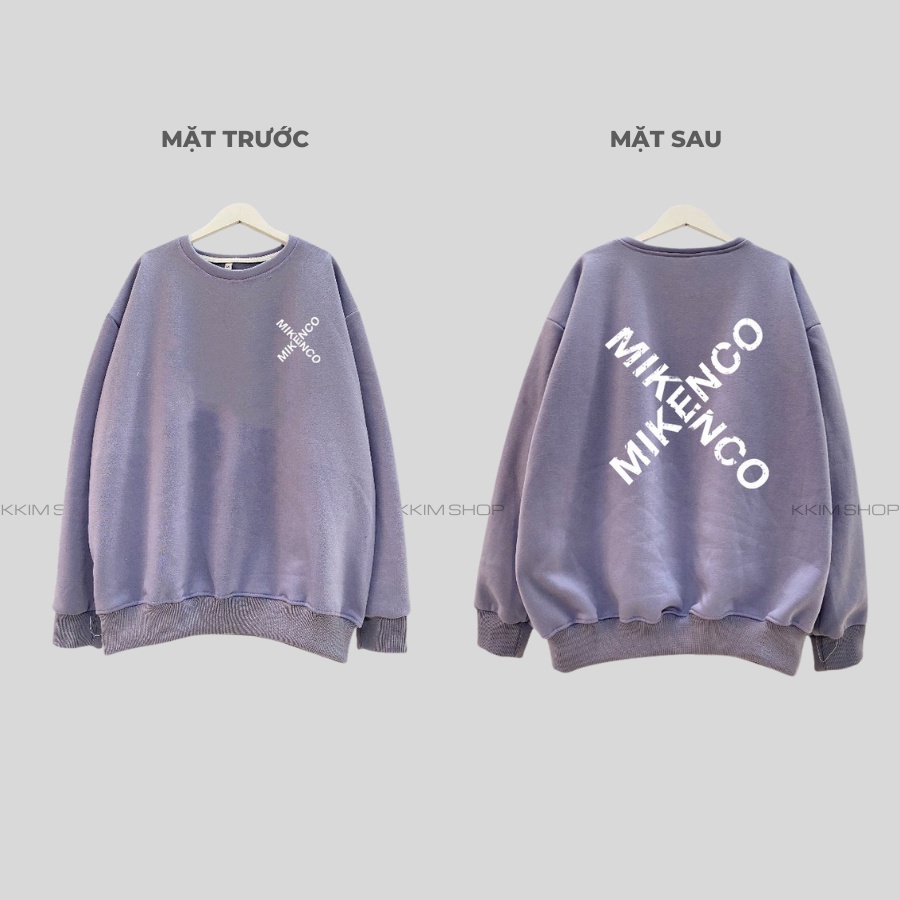 Áo Nỉ SWEATER MIKENCO X, Áo Nỉ Dài Tay Form Rộng Oversize Unisex Nam Nữ, Chất Nỉ dày dặn cao cấp. KKim Shop