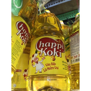 Dầu ăn thực vật Happi Koki, dầu 2 lít