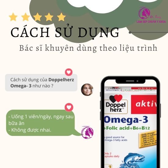 Viên uống Doppelherz Omega 3 + Folic acid + B6 + B12