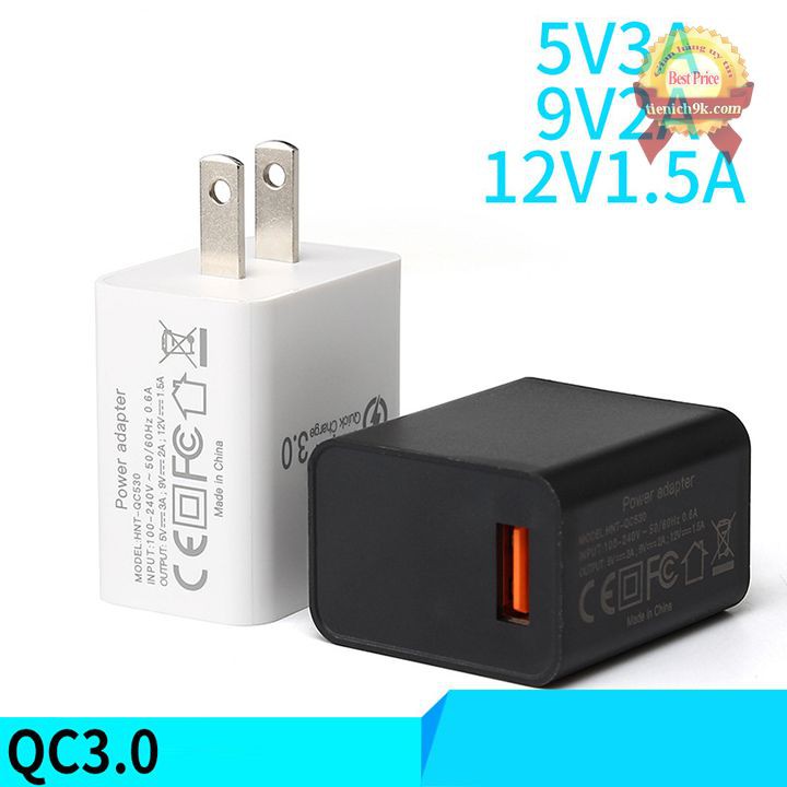 Cốc sạc nhanh QC 3.0 Quick Charge Adapter Qualcom 18W Cao cấp