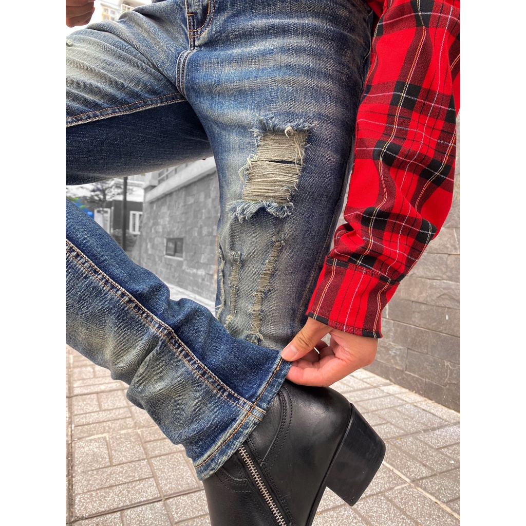 Quần jean skinny rách sước QJ3