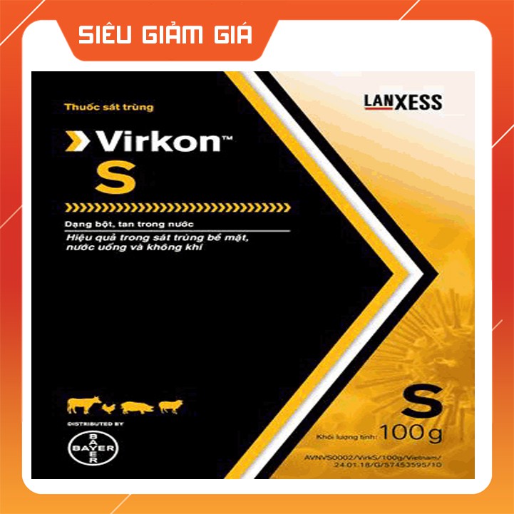 [Giá Rẻ] Virkon S (100g) sát trùng chuồng trại, nhà vật nuôi