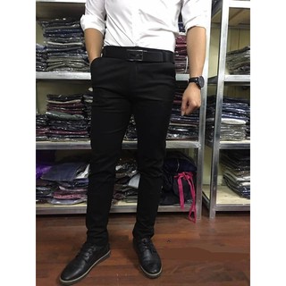 (Voucher GIẢM GÍA 15%)Quần Kaki Nam Hàn Quốc Màu Đen