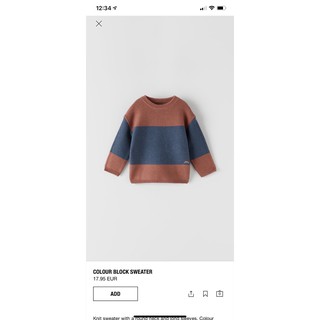 Áo len phối màu Zara