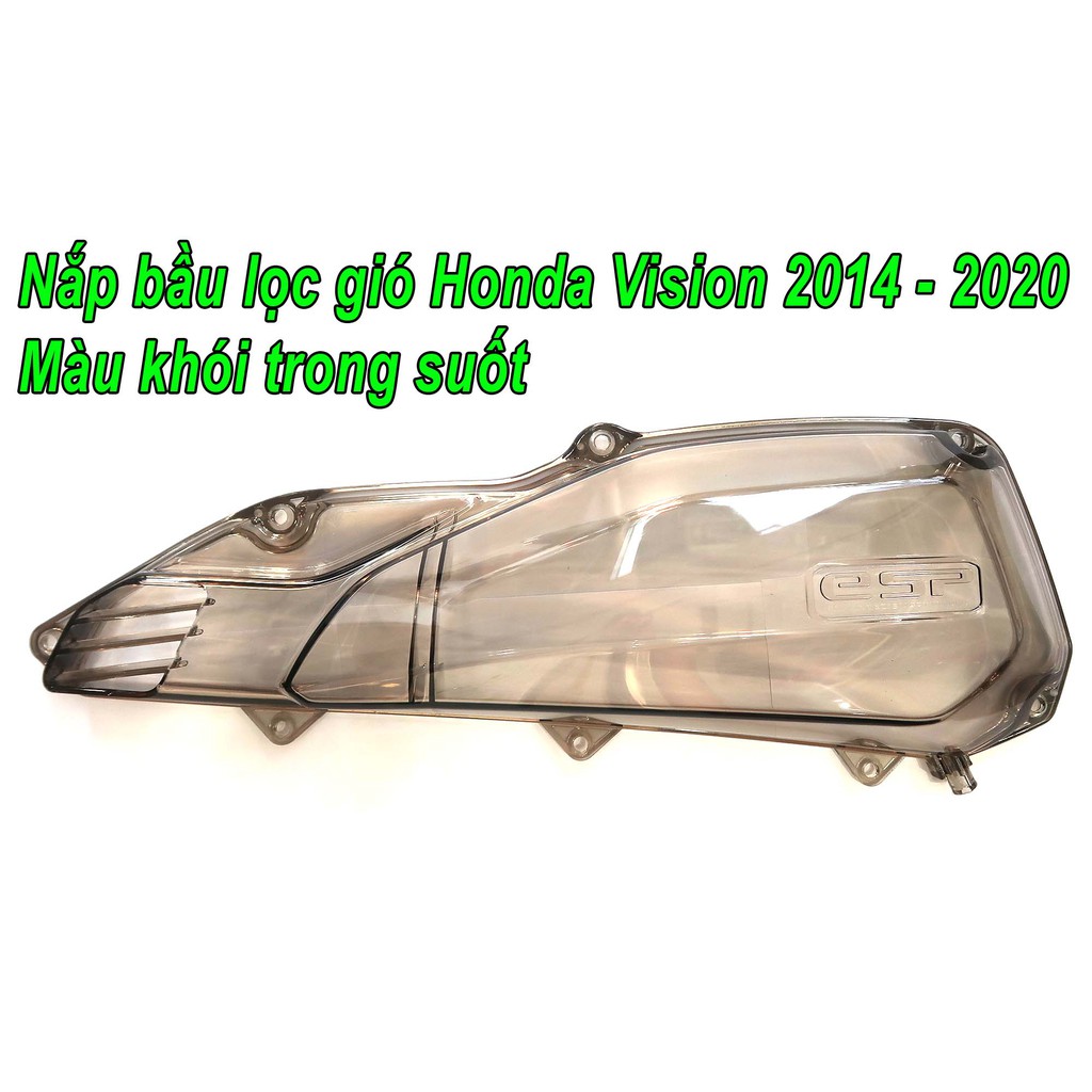 Nắp bầu lọc gió Roki màu khói trong suốt cho Honda Vision (2014 - 2020)