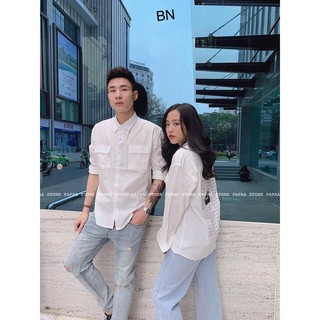 Áo sơ mi túi ngực in lưng_bng0935