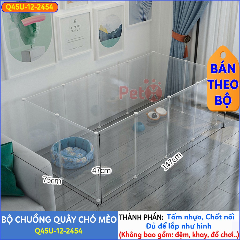 Quây chuồng chó mèo Petoka lắp ghép nuôi thú cưng sơn tĩnh điện giá rẻ-15