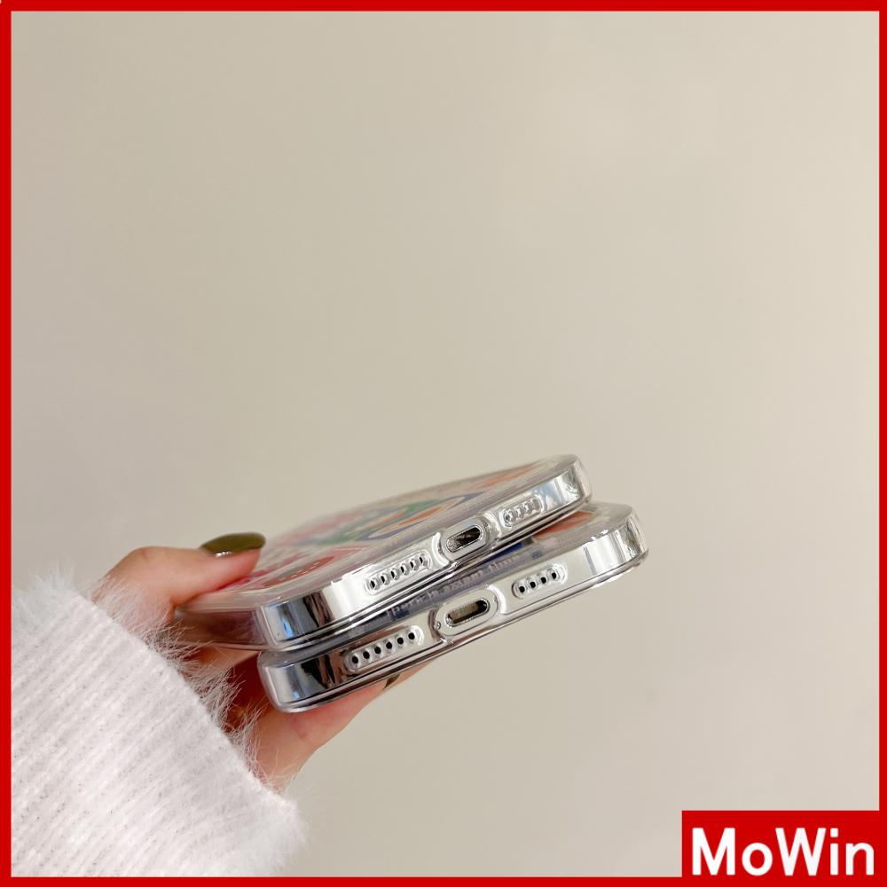 Ốp điện thoại trong suốt TPU dày mềm chống va đập họa tiết thỏ cầu vồng thích hợp cho điện thoại iPhone