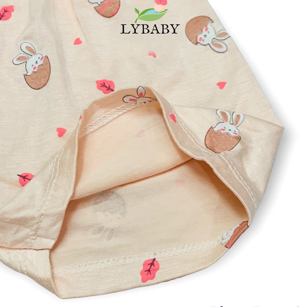 Bộ ba lỗ cho bé trai bé gái LYBABY chất thun lạnh in hình họa tiết BBL06