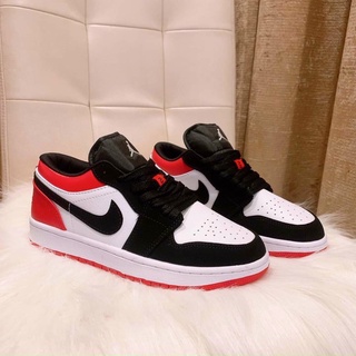 Giày jd đỏ cổ thấp , Giày thể thao JD1 low red black phối đồ nam nữ bản đẹp 2022 Full box bill tặng kèm dây