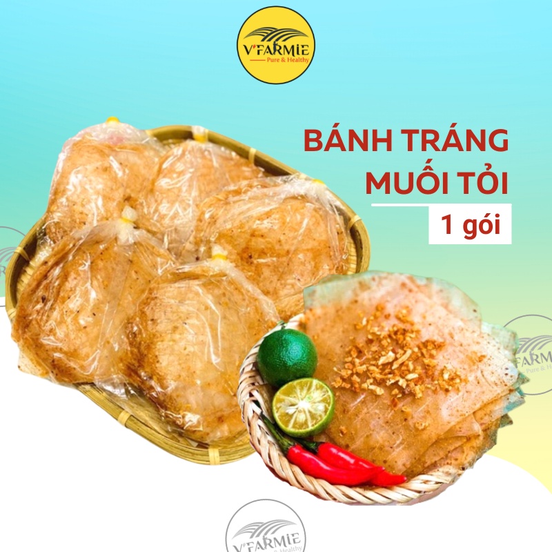 Bánh tráng muối nhuyễn tỏi phi cay