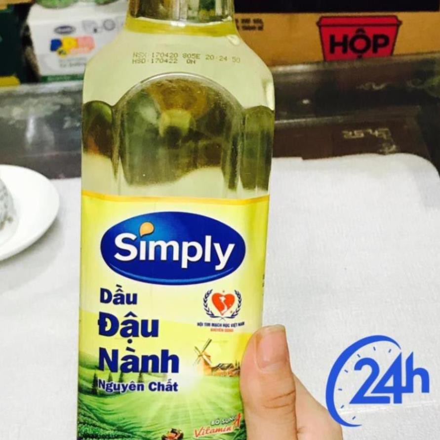 Dầu ăn Simply đậu nành 1 lít