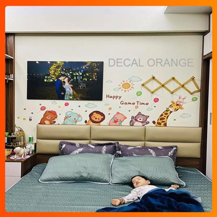 [HÀNG CAO CẤP] Decal dán tường, tranh dán tường, thú hoạt hình, trang trí phòng ngủ cho bé, độ bền cao, bám dính tốt