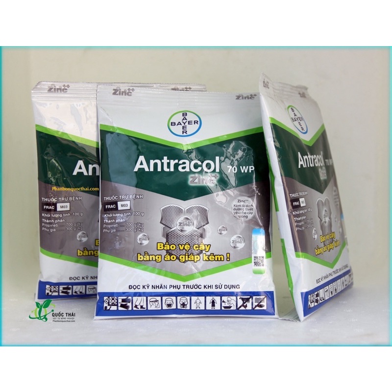 DIỆT NẤM BỆNH CHO CÂY TRỒNG ANTRACOL 70WP GÓI 100G