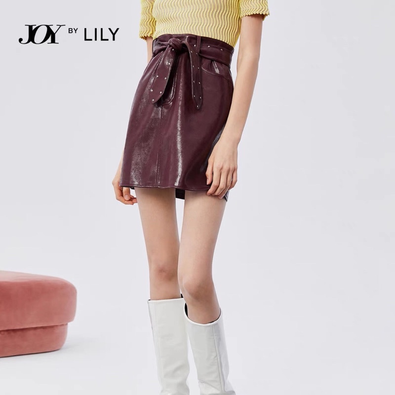 Chân váy da bóng Lily