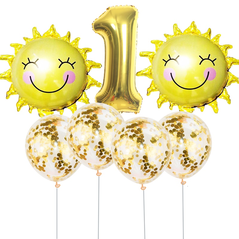 Set 7 Bong Bóng Cao Su 32 Inch Hình Số Dùng Trang Trí Tiệc