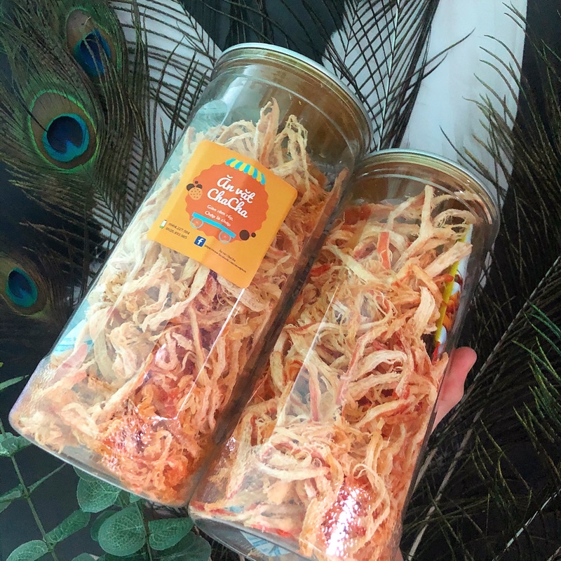 300gr Mực xé hấp nước dừa đậm đà nhâm nhi uống thêm li trà chanh rất ngon, tặng mắm me khi đặt 2 hủ, đồ ăn vặt Sài Gòn | BigBuy360 - bigbuy360.vn