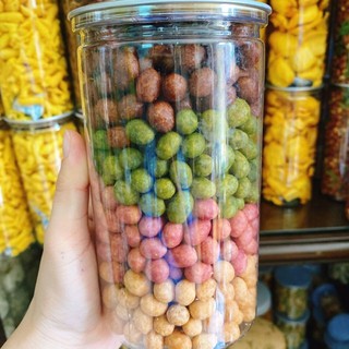 ĐẬU PHỘNG DA CÁ MIX ĐỦ  VỊ 450GR/HỦ