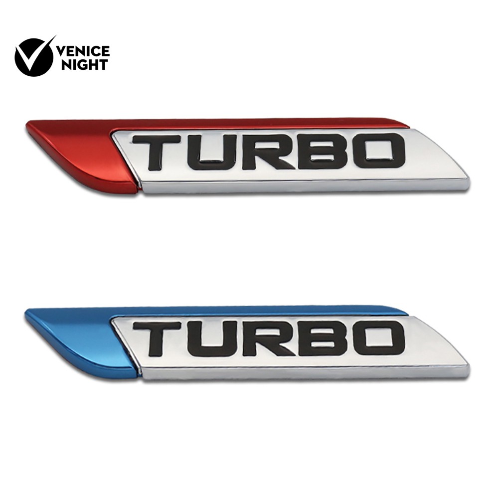 Logo chữ " turbo " dán trang trí xe ô tô