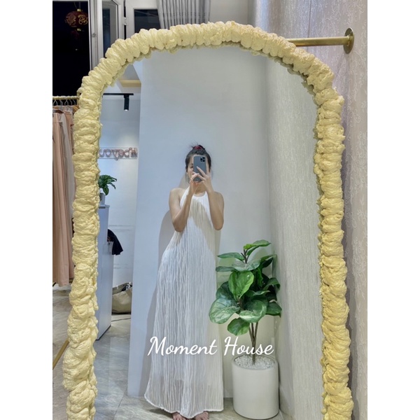 ĐẦM MAXI YẾM [MOMENT HOUSE], vải thun gân sóng, có lót, váy hàng thiết kế ,freesize | BigBuy360 - bigbuy360.vn