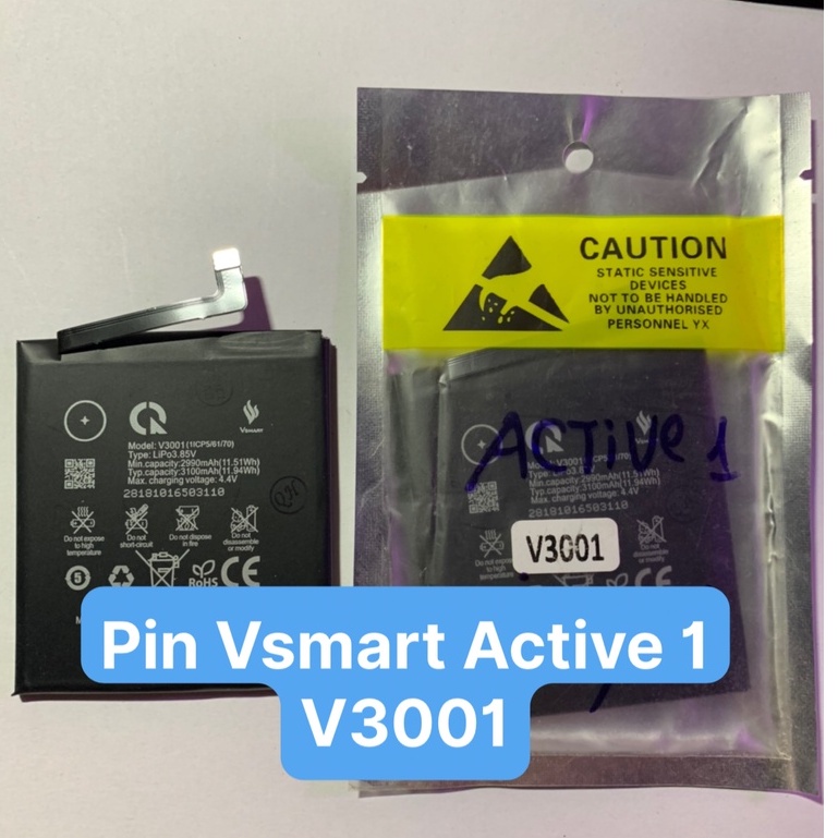 Pin chính hãng Vsmart V3001 | Vsmart Active 1 - 3100mAh - có bảo hành